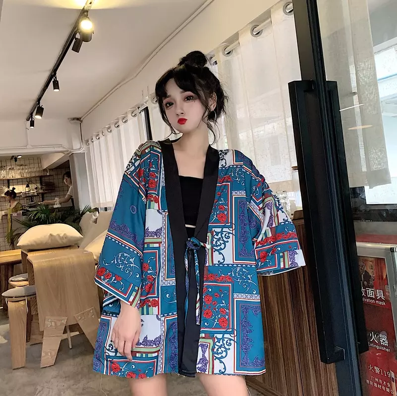 Flowery kimono hotsell jacket