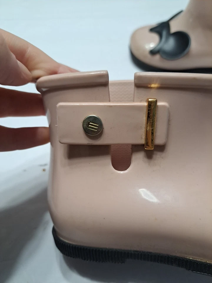 Mini Melissa Disney Minnie Mickey Mouse Bota de Lluvia Niños Talla 9 ROSA Foto 4 de 4