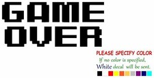 GAME OVER Vinyl Decal Sticker Car Window Bumper Wall Laptop 8"