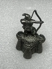 Vintage Pewter Gaming Piece 1990’s Archer Atop Castle Wall