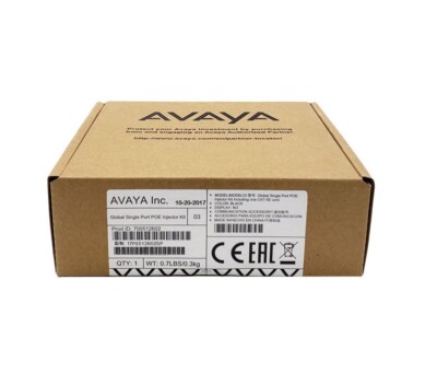 Avaya Global Single Port PoE Injector Kit GSPPOE 700512602