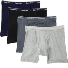 NEW Calvin Klein Men's Underwear Cotton Stretch 4 Pack Boxer Briefs Medium