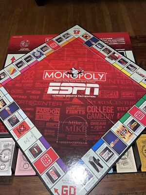 Monopoly ESPN Ultimate Sports Fan Edition Board Game. Ages 8-Adult