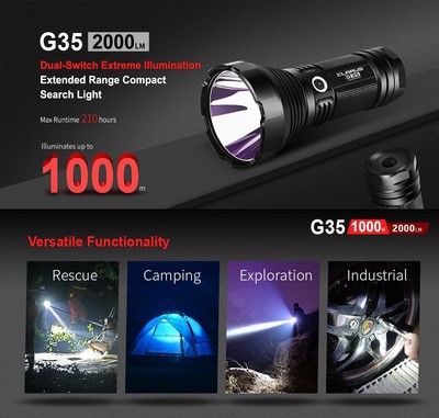 Halter Klarus G35 LED Handscheinwerfer Taschenlampe 2000 Lumen bis 1000 Meter Halter Klarus G35 LED Handscheinwerfer Taschenlampe 2000 Lumen bis 1000 Meter