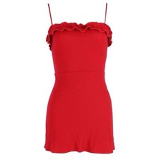 Reformation Bri Minidress in Red Cotton Size M