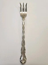 Antique CD Peacock Sterling Silver Oyster Fork Patent 1897 made in Chicago