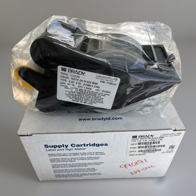 NEW/BOX BRADY Labelizer Plus 2.25  x 90' White On Black B595 Label Tape 142779