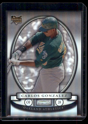 2008 Bowman Sterling #BS-CEG Carlos Gonzalez RC #'d /199 - Afbeelding 1 van 2