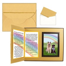 Pet Lover Remembrance Gift Rainbow Bridge Poem Pet Memorial Picture Frame Kee...