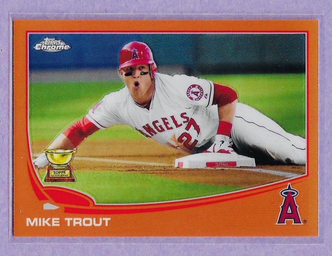 2013 Topps Chrome Orange Refractor Mike Trout Angels