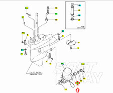 Distanziale albero elica Motore fuoribordo Yamaha 20-25-30 CV codice-68945997000