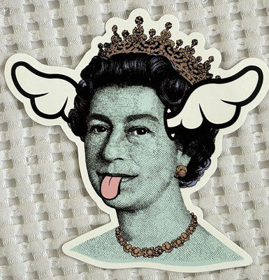 D*FACE DFACE - DOG SAVE THE QUEEN GROSSER AUFKLEBER - NEU