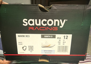 Saucony Havok XC3 Running Spikes Cross Country Track Shoes White Men's 12