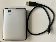 WD My Passport for Mac 1TB WDBBXV001BBK-01 External Hard Drive Silver USB