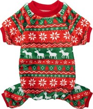 CUSOZWO Dog Christmas Pajamas for Small Medium XS-neck 10",chest 16",back 12"