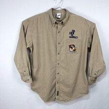 Y2K Warner Bros. Looney Tunes Taz Too Hot to Handle Button Down Adult Large