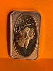 Merry Christmas-Santa Down Chimney Bar 1 oz .999 Fine Silver-Madison Mint