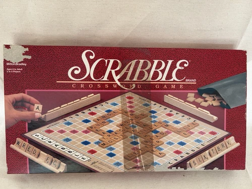 Vintage 1989 Scrabble Word Board Game Milton Bradley Complete Set