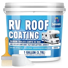 RV Roof Sealant RV Roof Coating RV Roof Sealant，Solar Reflective  White 1 Gallon