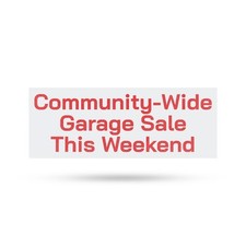 Community Wide Garage Sale This Weekend Vinyl Decal Neighborhood Events
