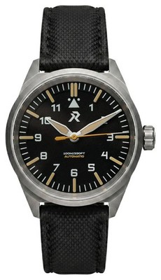 RZE Resolute Type A Automatic (39.5mm) Carbon Black Dial / Black RES-TYPEA-CB