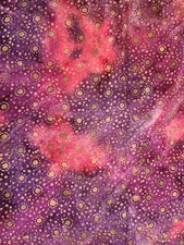 Batik Cotton Quilting Sewing Fabric by the HALF yard