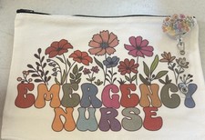 Emergency Nurses Badge Reel Canvas Bag