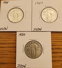 LOT of 3 - 1925, 1927 &  1930 Standing Liberty  Silver Quarters - 90% Silver