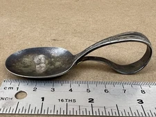 Antique 1903 Simeon L. & George H. Rogers Company A1 bent handle baby spoon