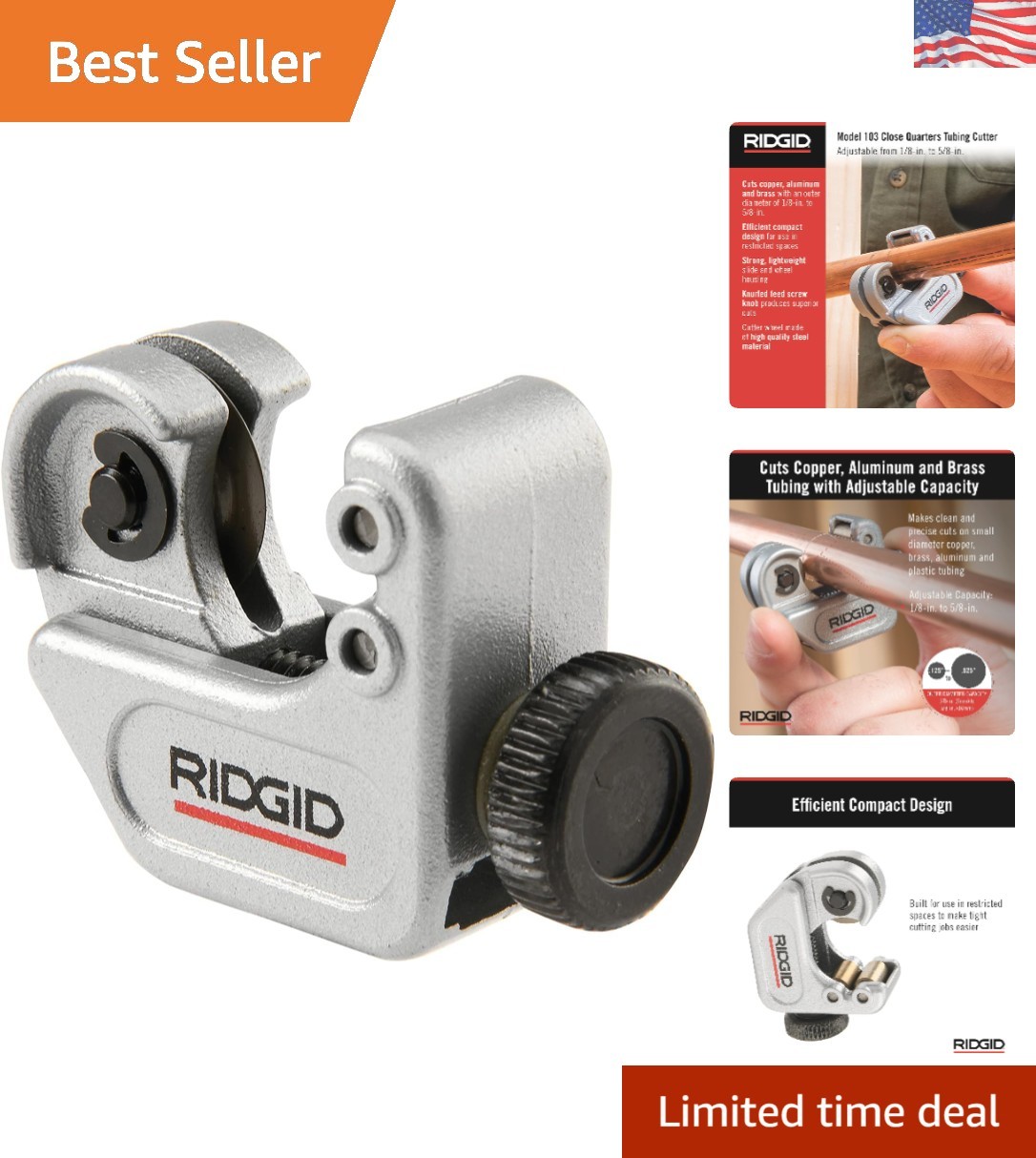 Precision Mini Tubing Cutter for Copper, Brass, Plastic – Durable & Lightweight