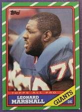 1986 Topps #148 Leonard Marshall Rookie Football card New York Giants!. rookie card picture