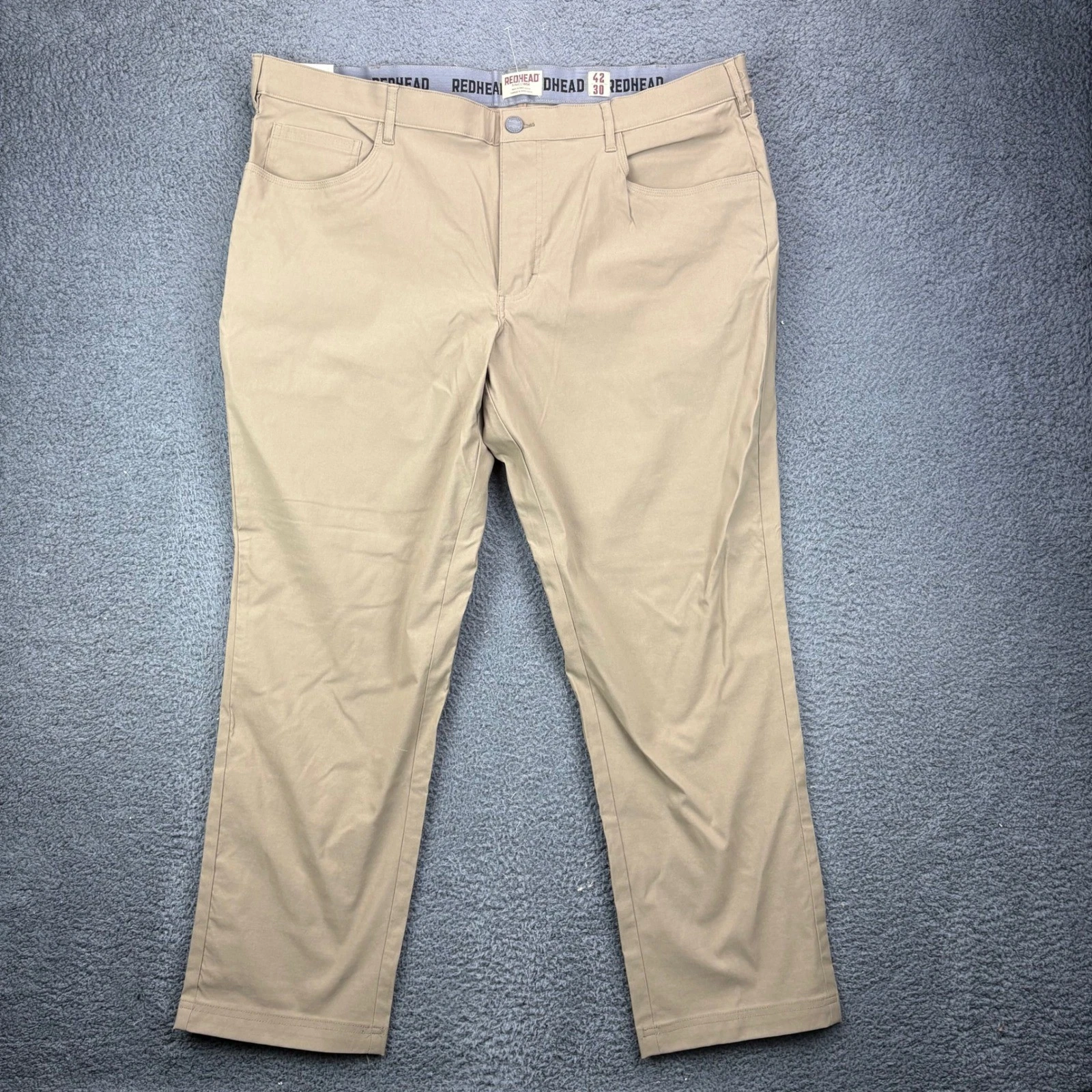 RedHead Mens RH Softshell Pants 42x30 Shitake Brown Classic Fit Outdoor Stretch