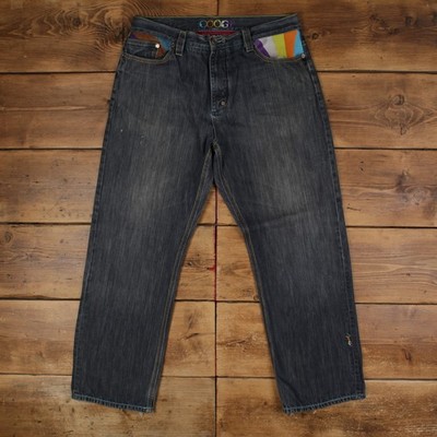Coogi Y2k Wide Jeans 38x34 Herren Blau Dark Stonewash Baggy Loose Denim