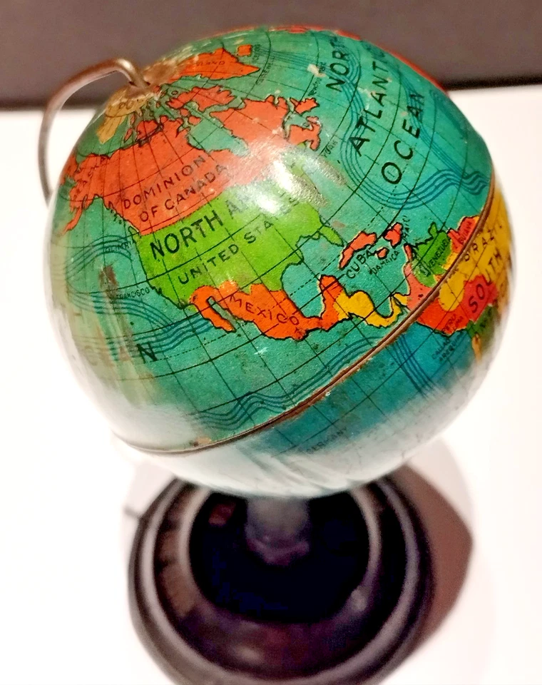 Globo publicitário antigo de placa de lata eduardiana para chá de Lyon’s. - Imagem 3 de 4