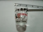 Federal Cartridge Shot Glass Ammo Buckshot Shot Pellets Barware Clear Glass Vtg