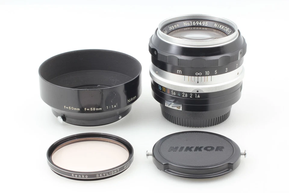 [Casi COMO NUEVO] Lente Nikon Nippon Kogaku Nikkor-S Auto 5,8 cm 58 mm f1,4 MF de Japón Foto 2 de 4