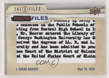 2019 The X-Files: UFOs & Aliens Edition Redacted Files J Edgar Hoover #FBI-7 5l3