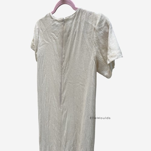 Maxi Vestido Rosetta Getty $530 Lentejuelas Manga Corta Talla Pequeña EE. UU. - Imagen 5 de 11