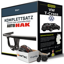 Für VW T-Cross Typ C11,D31 Anhängerkupplung starr +eSatz 13pol uni. 18-23 NEU