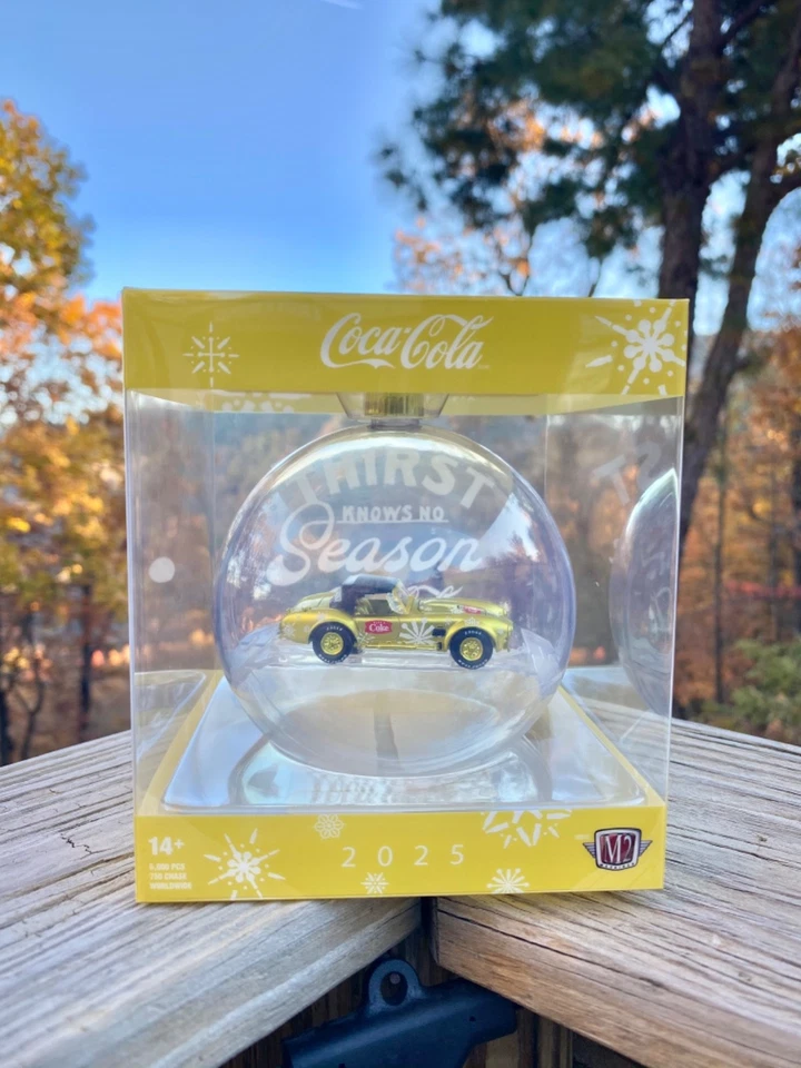 CHASE 1965 Shelby 427 Cobra 2025 M2 Machines Coca-Cola Christmas Ornament Ford - Image 2 of 4