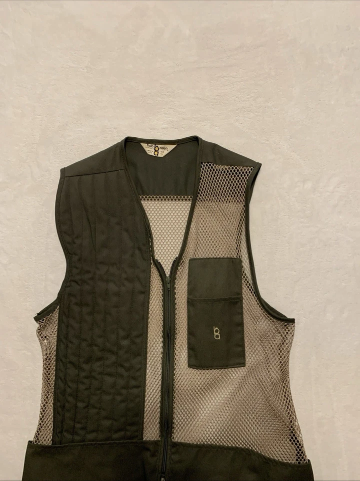 Bob Allen Shooting Vest Large Mesh Canvas USA Padded Shoulder Hunting Utility - Image 2 of 4