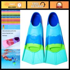 Youth Swim Fins for Kids - Short Flippers for Swimming Training  Beginners
