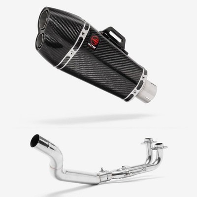 Lextek Carbon Fibre XP13C 210mm Auspuffanlage für Yamaha T-Max 500 (01-11) NEU