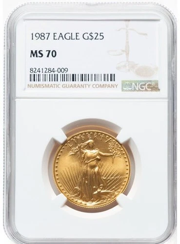 1987 $25 Gold Eagle NGC MS70 - $25 Gold Eagles