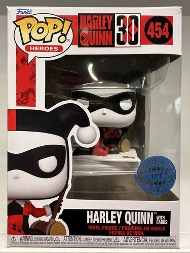 Funko Pop! DC Universe Harley Quinn With Cards GameStop Exclusive #454 NEW 156-2