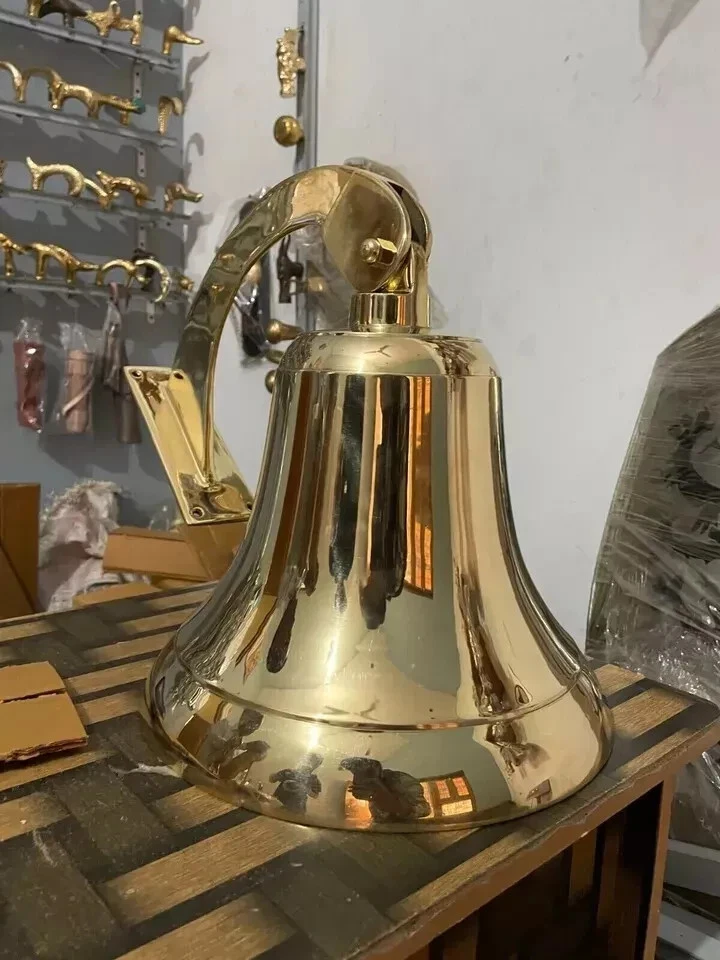 18" Big Bell Nautical Solid Brass Ship's Boat Bell Marine Maritime Wall Bell - Image 2 of 4
