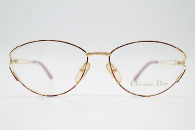 Vintage Brille Christian Dior 2807 40 Gold Oval Brillengestell eyeglasses