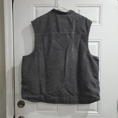 Carhartt Loose Fit Washed Duck Black Sherpa Insulated Vest 3XL