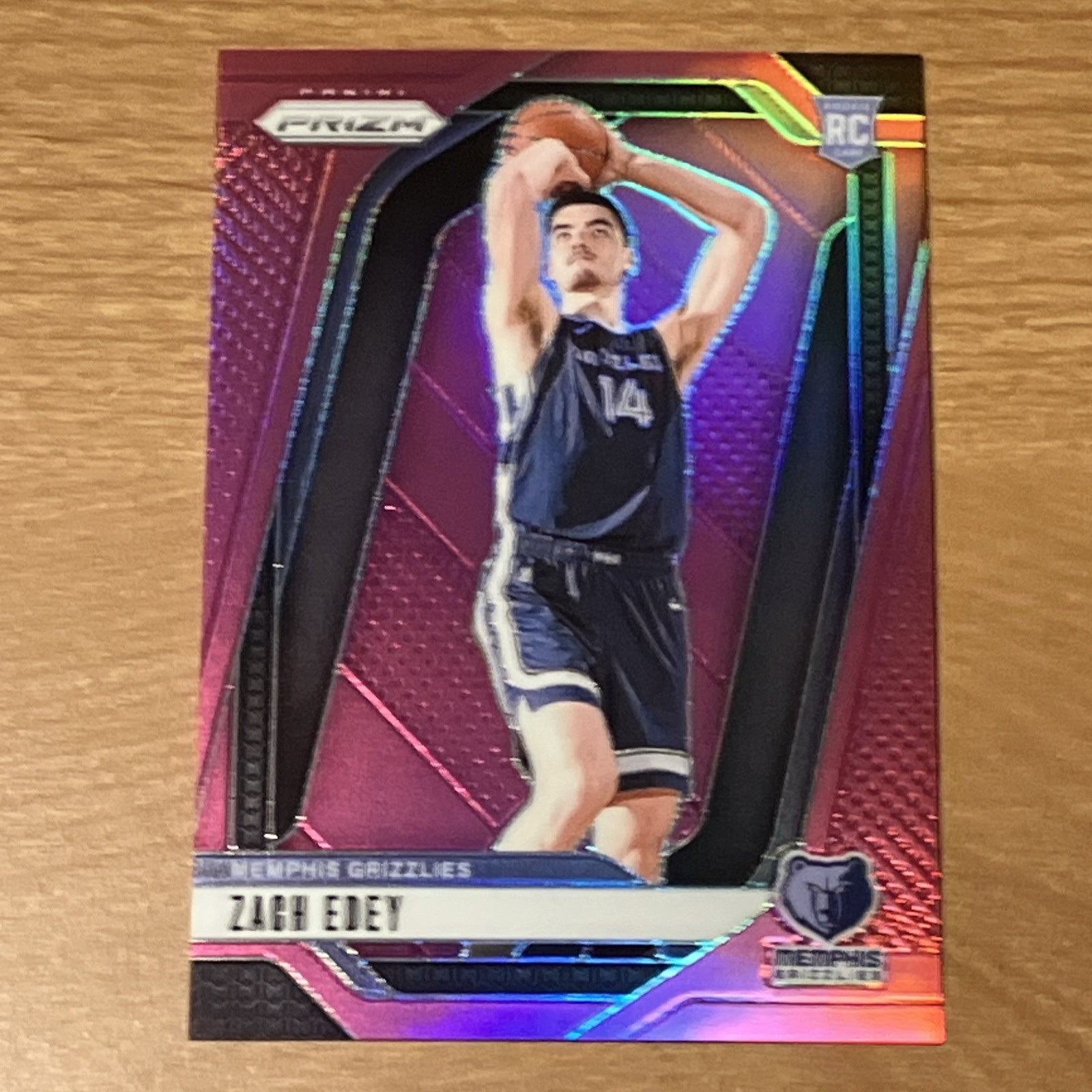 2024-25 Panini Prizm - Zach Edey Pink Prizm SSP /249 (RC) #249 Grizzlies