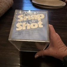 Vintage Photo Cube Hallmark excellent display six acrylic box album desk retro